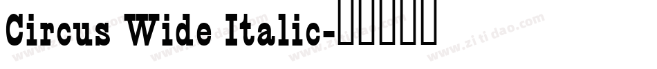 Circus Wide Italic字体转换